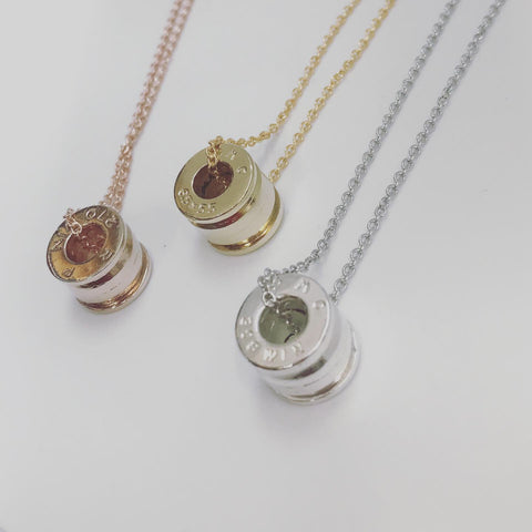 bush bling bullet bead pendant -gold