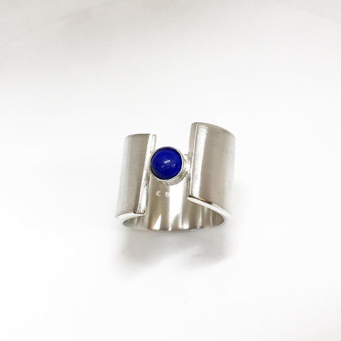 wave ring - lapis lazuli