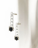 direction earrings - black onyx