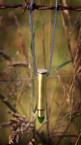 Stone Capped Bullet Pendant