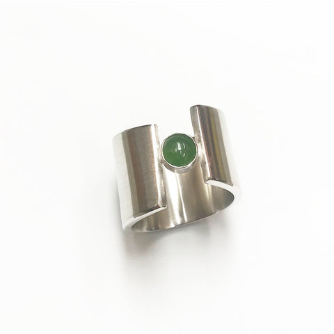 green fingers gap ring - pounamu