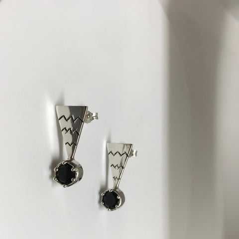 ranges earrings - black onyx