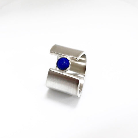 wave ring - lapis lazuli