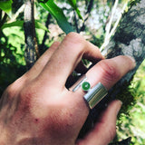 green fingers gap ring - pounamu
