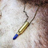 Stone Capped Bullet Pendant