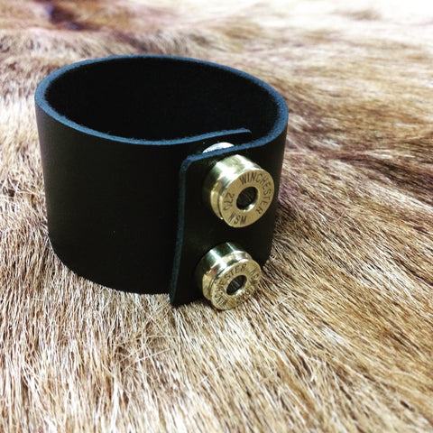 bush bling leather cuff