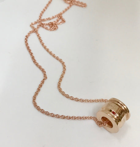 bush bling bullet bead pendant -rose