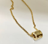 bush bling bullet bead pendant -gold