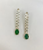 pounamu growth earrings -mid/light inclusion