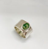 earth ring - mid green/white