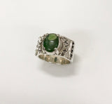 soar ring - dark green/ light inclusions