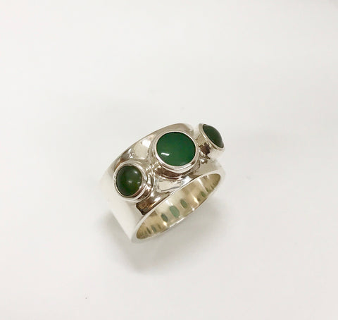 longevity ring  - light & dark green