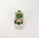 longevity ring - light green / light inclusion