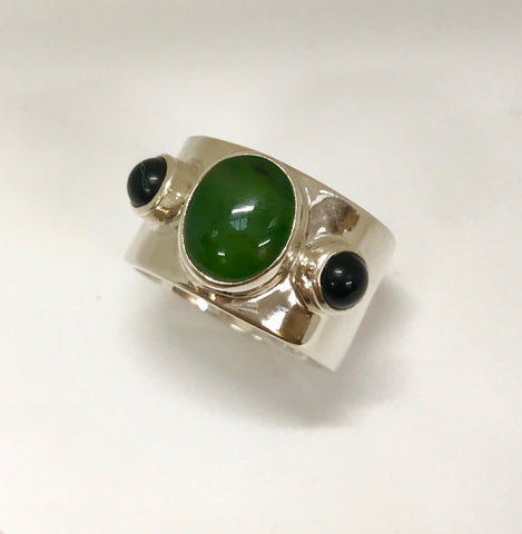 longevity ring - black & green