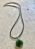 pounamu bullseye pendant -mid green