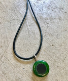 pounamu bullseye pendant -mid green