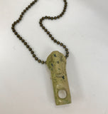 Stone Zipper pendants - small