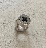 argillite button ring - small