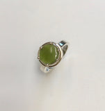 mini pounamu growth ring - mid green / light inclusion