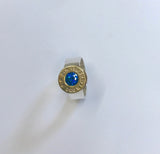 lady hunter drop set ring - swiss blue