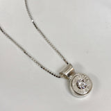 bush bling pendant - med silver plate bullet