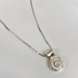 bush bling pendant - med silver plate bullet