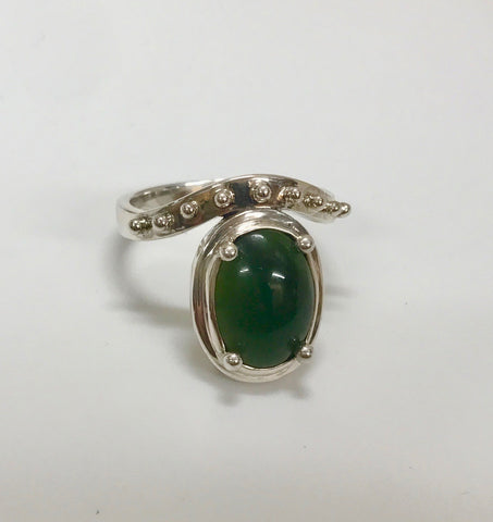jewel of the earth ring -mid green