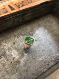 pounamu signet ring (med green)