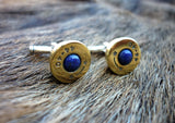 bullet cufflinks (black onyx)