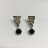 ranges earrings - black onyx