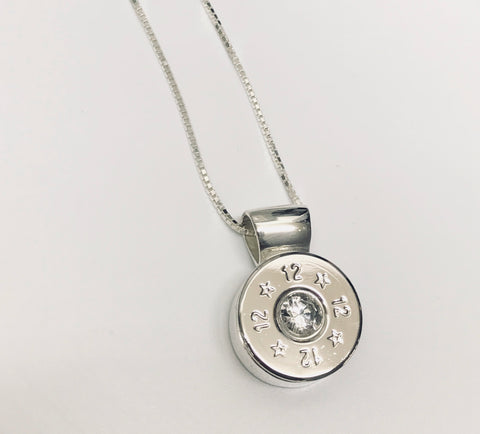 show stopper pendant silver & zirconia