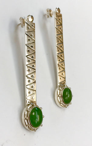 pounamu new beginnings earrings -light green