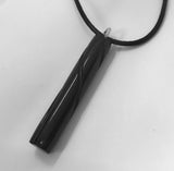 licorice log pendant -hand carved