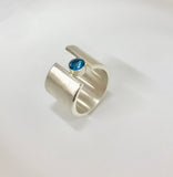 wave ring - london blue topaz