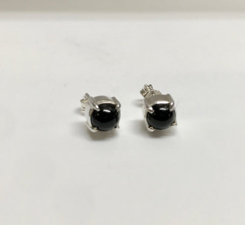 protection studs -non faceted black onyx