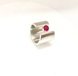 wave ring - hot pink