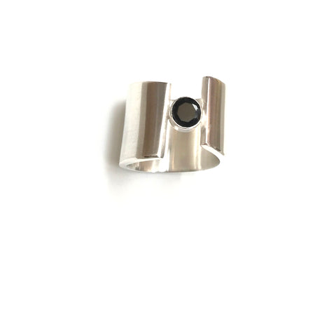 wave ring - black onyx